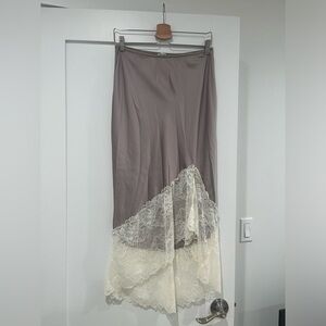 Asymmetrical free people intimates midi skirt